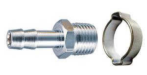 Переходник FUBAG 1/4"М на елочку 10мм с обжимным кольцом 10x15мм