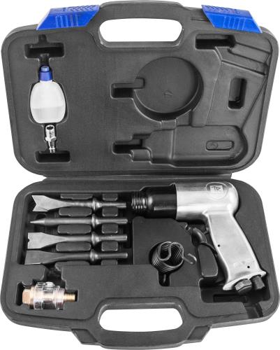 Молоток пневматический THORVIK AHK9150, 150 мм , 4500уд/мин, 6,3 бар, 9 насадок, кейс