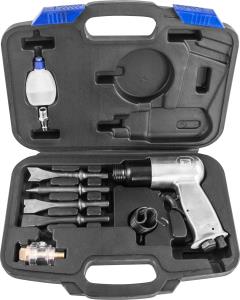 Молоток пневматический THORVIK AHK9150, 150 мм , 4500уд/мин, 6,3 бар, 9 насадок, кейс