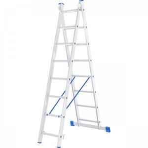 Лестница двухсекционная алюминиевая СИБРТЕХ, 2х8 ступеней