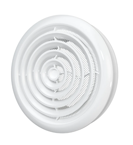 Диффузор приточно-вытяжной со стопорным кольцом и фланцем D150