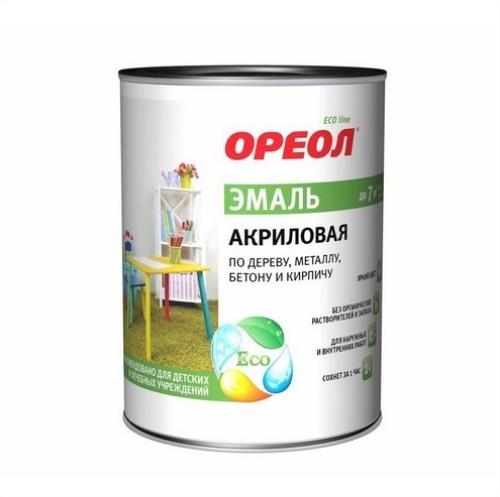 Эмаль акриловая Ореол матовая белая 0.9кг