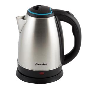 Чайник электрический Матрёна MA-001 1.8 л, металл, голубая крышка