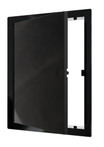 Люк дверца ревизионная LN фланец 150х200 нажимной замок 172х222  Black ЭРА