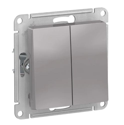 Выключатель AtlasDesign 2 кл, 10АХ, механизм, АЛЮМИНИЙ, SE