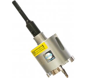 Коронка алмазная Hilberg Laser 72 мм,4Т, сухого сверления, безударная (армированный бетон, железобетон)
