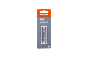 Бит двойной Кратон  РН1 + РН1 65 мм, 2шт