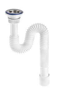 Сифон гофрированный "МИНИ Элит" с нерж чашкой Ø63 мм, стандарт L800 мм (1¼"- Ø40/50)