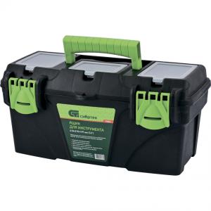 Ящик для инструмента пластиковый СИБРТЕХ 410х210х195мм, 16", с органайзерами