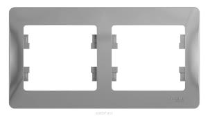 Рамка GLOSSA 2-постовая, АЛЮМИНИЙ