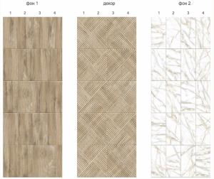 Панель ПВХ пластик Discovery цифровая печать Дуб натуральный, Декор, матовый лак (1 комп.= 4шт) 2700х250х7мм