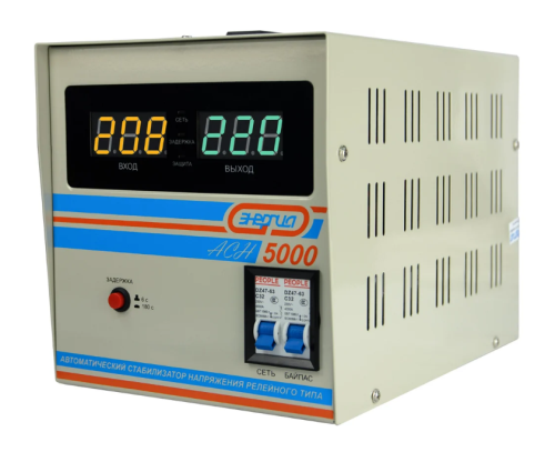 Стабилизатор напряжения ЭНЕРГИЯ с цифровым дисплеем АСН-5000 