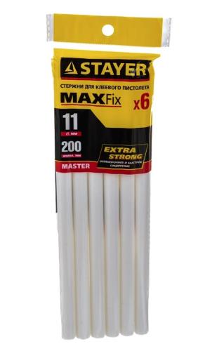 Стержни клеевые STAYER, белые, 11 х 200 мм, 6 шт./упак