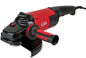 Машина шлифовальная угловая ELITECH 2623Э ф230мм,2600Вт,6600об\мин,5.8кг,б\съем.кожух,плавный пуск