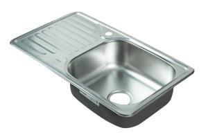 Мойка I-TECH квадратная с сушилкой слева 760х420х180х0,8 мат