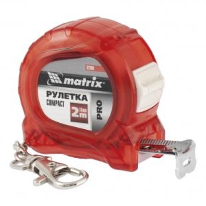 Рулетка Matrix PRO Compact, 2 м x 16 мм, компактный размер, карабин-держатель