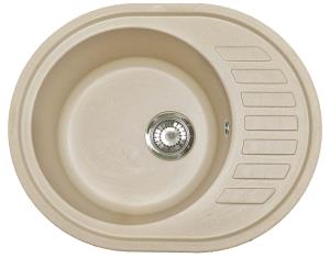 Мойка I-TECH круглая с сушилкой Ø500х620x205 кварц, песчаный берег