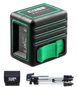 Нивелир (уровень) лазерный ADA CUBE MINI GREEN Professional Edition + штатив