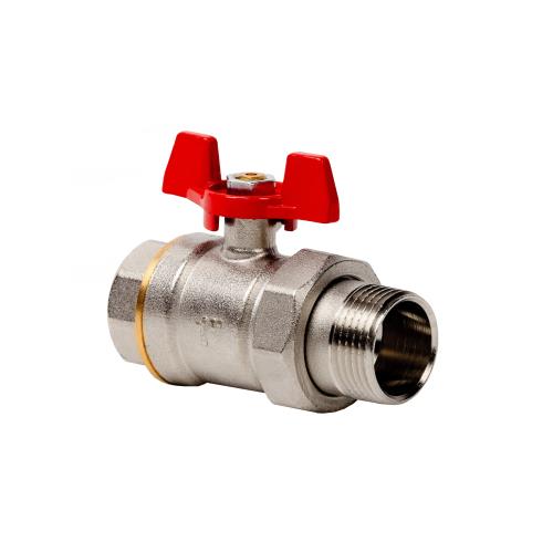 Кран шаровой Американка RTP (ВР-НР) 3/4", ручка бабочка, PN40