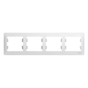 Рамка GLOSSA 4-постовая, БЕЛЫЙ