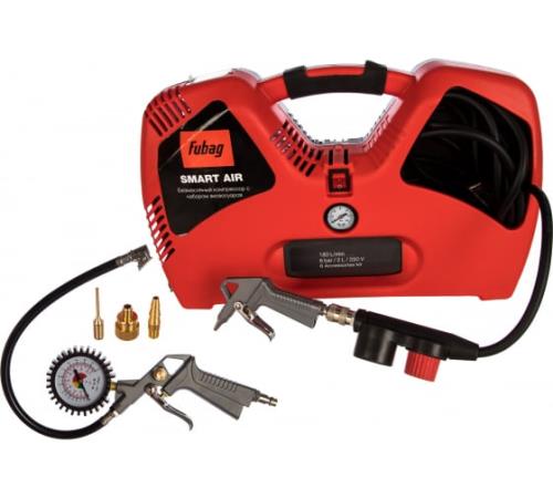 Компрессор безмасляный FUBAG Smart Air + набор из 6 предметов