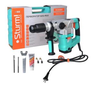 Перфоратор Sturm RH2538V, SDS-MAX 1900Вт, 10Дж, 4000уд/мин, 590об/мин, 2 режима, кейс