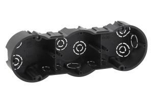 Коробка установочная ЭРА для полых стен КУП 3-х местная 212х70х45мм, саморез. мет. лапки, IP20