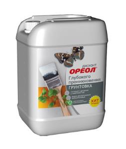 Грунт Ореол Дисконт, глуб проник, для внутр наруж работ, 10кг