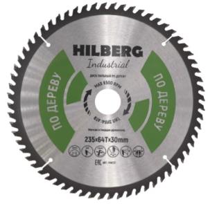 Диск пильный по дереву Hilberg Industrial HW237 235*30*64Т