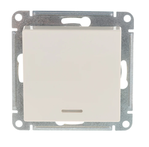 Выключатель AtlasDesign 1 кл с подсветкой, 10АХ, механизм, БЕЖЕВЫЙ, SE