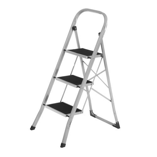 Стремянка стальная СИБРТЕХ широкие ступени с полимерным покрытием, 3 ступени