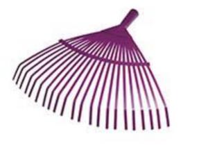 Грабли веерные РемоКолор б/ч, пластинчатые, метал. основа, 20 зубьев