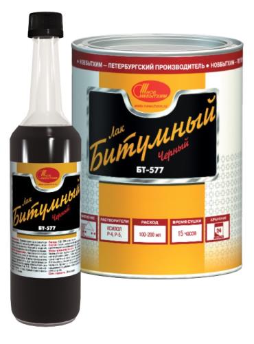 Лак БТ-577 Новобытхим, битумный, 0,5л