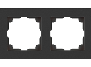 Рамка ЭРА Intro Accent 6-502-07, 2-постовая, графит