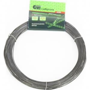 Проволока СИБРТЕХ стальная 50 м, вязальная, термообработанная 0,9 мм 