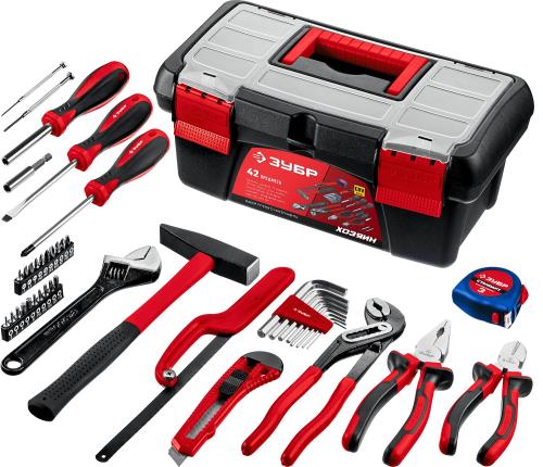 Набор ЗУБР Хозяин-42, универсальный, 42 пр.
