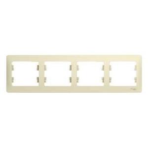 Рамка GLOSSA 4-постовая, БЕЖЕВЫЙ