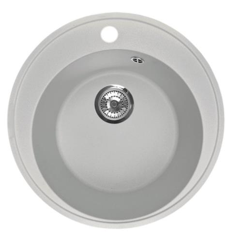 Мойка I-TECH круглая Ø500х190 кварц, серый жемчуг