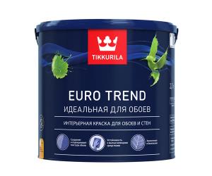 Краска ВД TIKKURILA Euro Trend, для обоев и стен, мат, база А, 0,9л