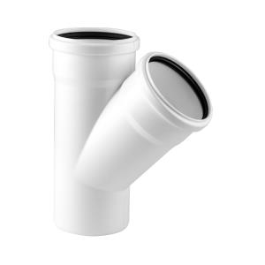 Тройник ELITE МК МПП 110/110х45°, белый, РТП