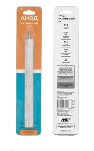 Анод магниевый М4 (d14/140 мм, длина шпильки 10 мм), MP
