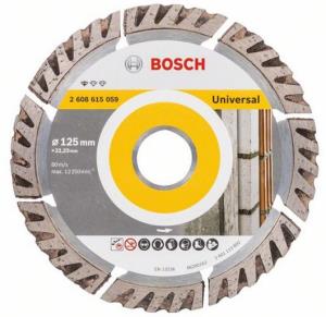 Диск алмазный BOSCH, 125x22,2х2мм, высота 10мм, Stf Universal, сегментированный, сухой рез (керамика, мрамор, строймаетриалы)