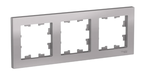 Рамка AtlasDesign 3-постовая, АЛЮМИНИЙ, SE 