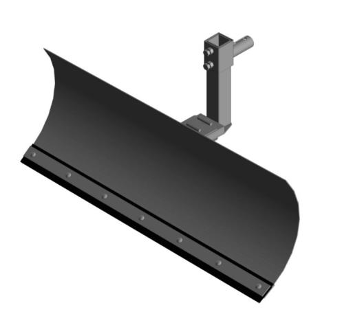 Отвал поворотный снегоуборочный для мотоблоков FORZA, 1000 мм, высота 450 мм под кронштейн 30 мм. резиновый нож, со сцепкой