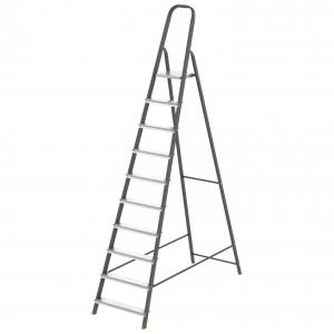 Стремянка стальная СИБРТЕХ, алюминиевые ступени, 10 ступеней