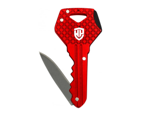 Нож складной WORKPRO "ключ-брелок" красный