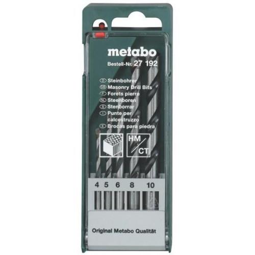 Набор сверл по бетону METABO, 4-5-6-8-10 5 предметов
