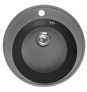 Мойка I-TECH круглая Ø500х190 кварц, черный опал
