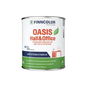 Краска ВД FINNCOLOR OASIS HALL&OFFICE А стойкая к мытью интерьерная, 0,9л