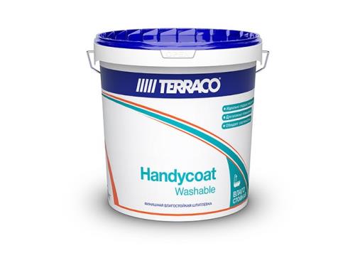 Шпатлевка Terraco Хэндикоат Washable, влагостойкая для внутренних работ, 15кг